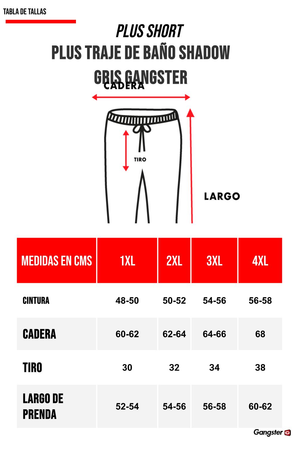 Plus Traje de Baño Shadow Gris Gangster