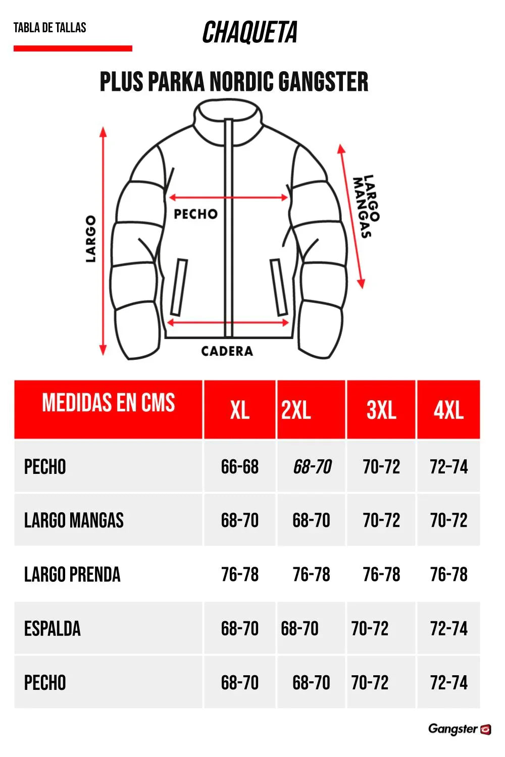 Plus Parka Nordic Azul Gangster - Gangster