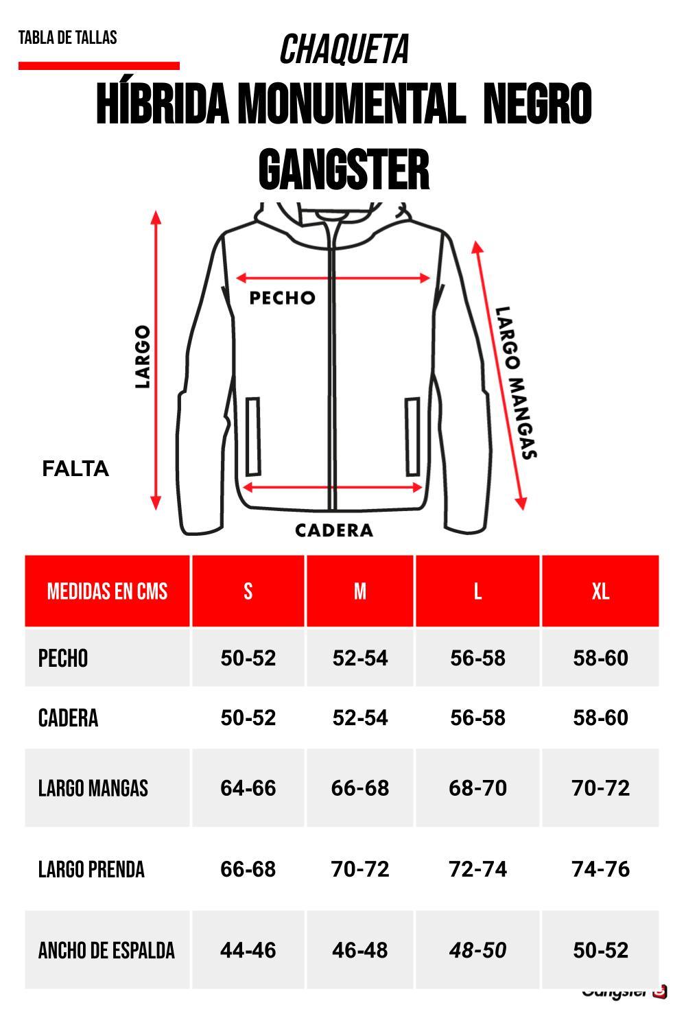Chaqueta Híbrida Monumental Negro Gangster - Gangster