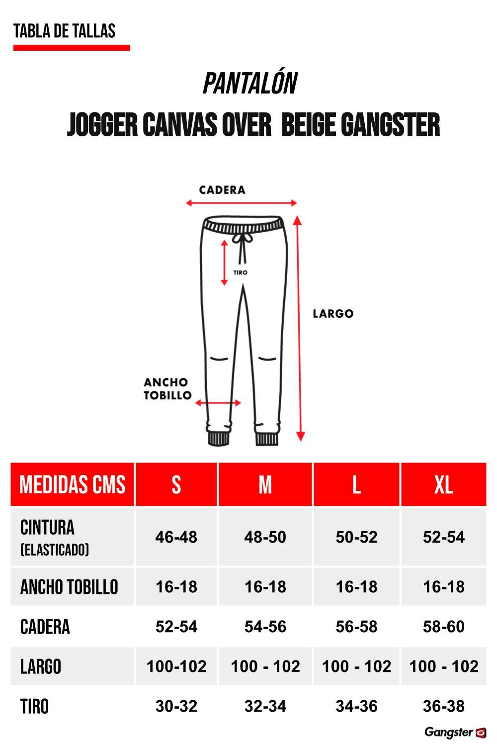 Pantalon Jogger Canvas Over Beige Gangster - Gangster