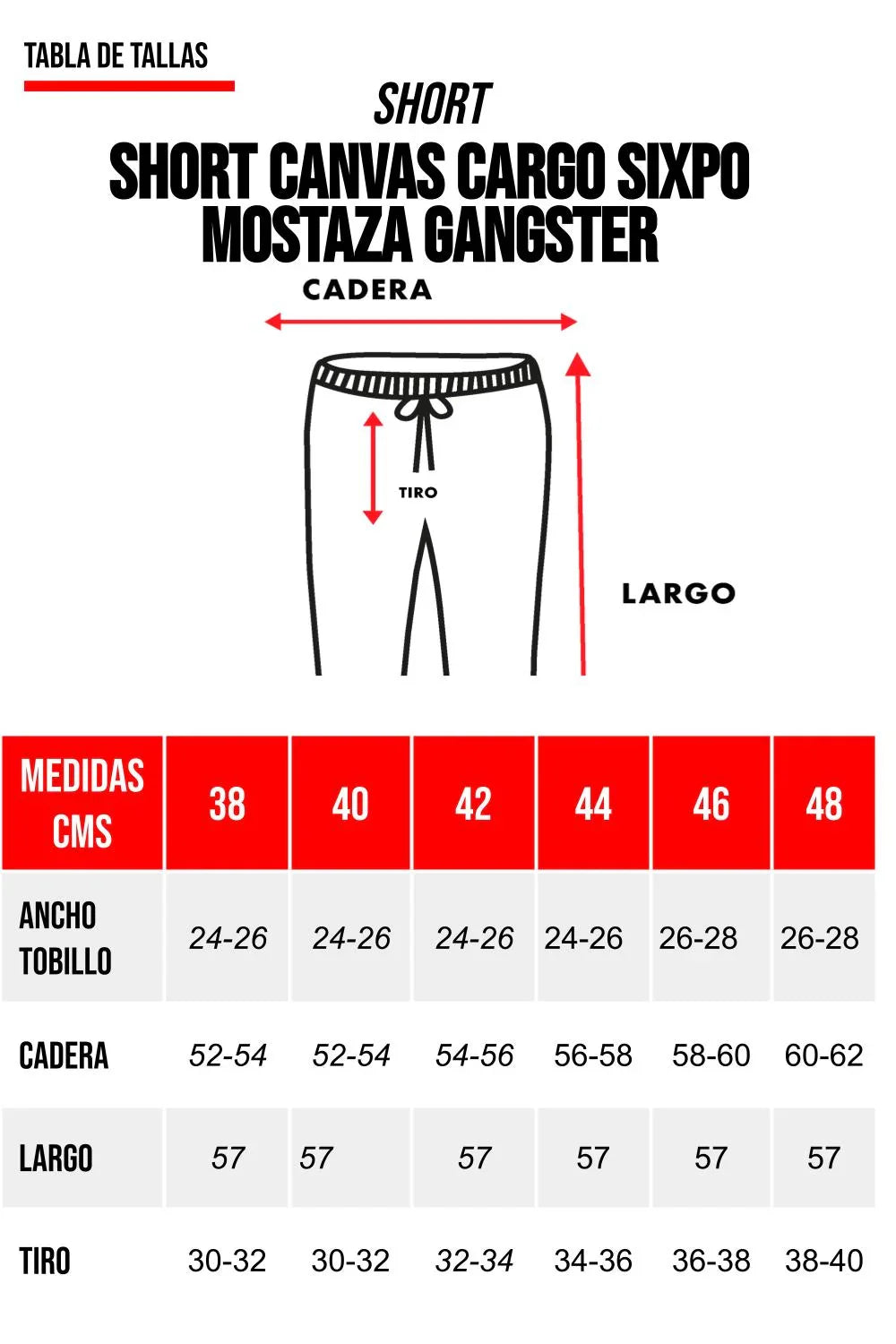 Short Canvas Cargo Sixpo Mostaza Gangster