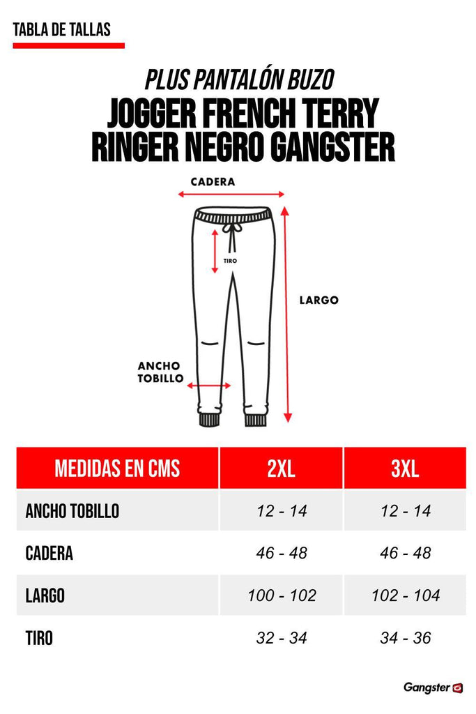 Plus Buzo Ringer Negro Gangster - Gangster