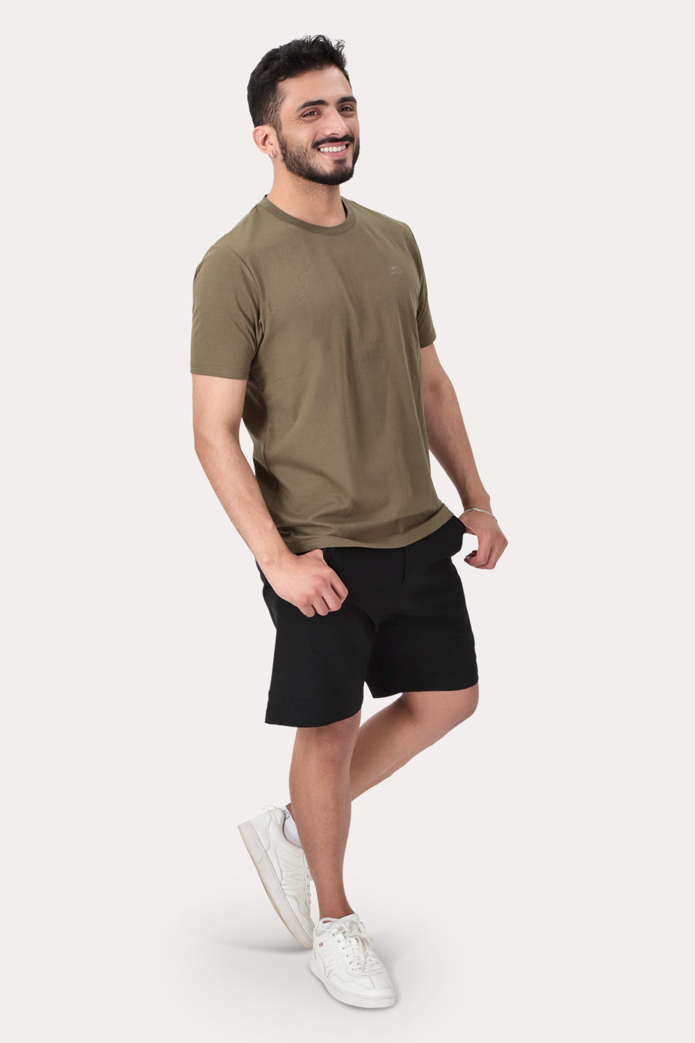 Polera Mc Basica Colombus Verde Militar