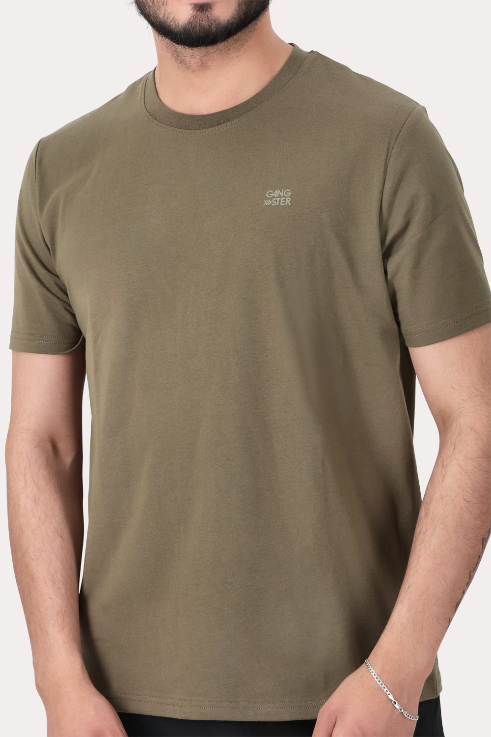 Polera Mc Basica Colombus Verde Militar