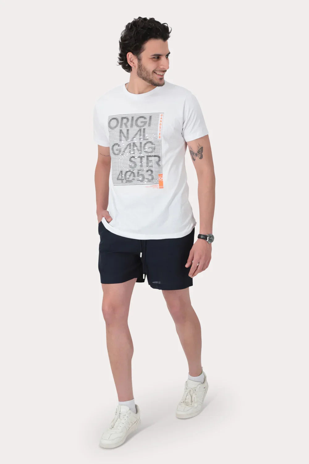 Polera Mc Basica Mains Blanco - Gangster