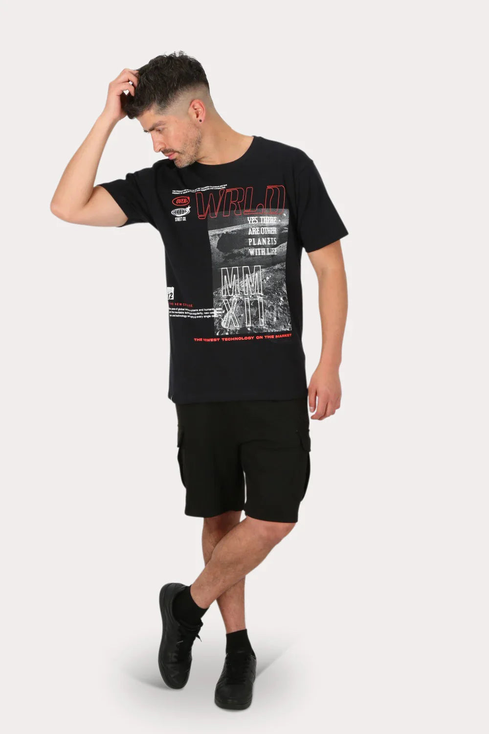 Polera Mc Básica Rasing Negro Overcore - Gangster