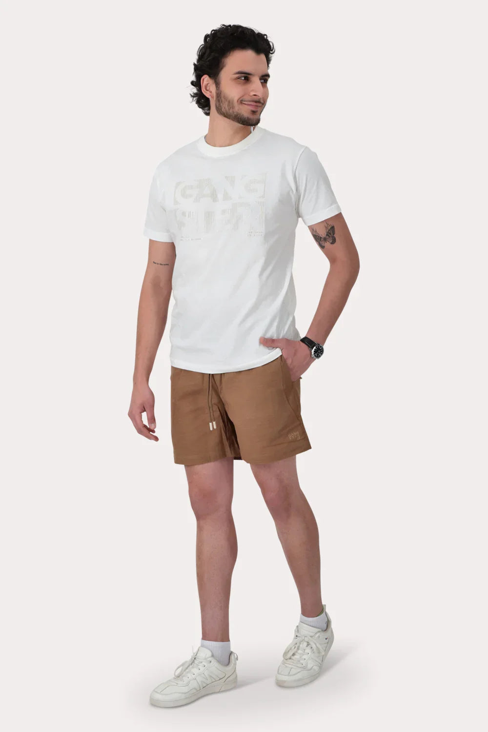 Polera Mc Basica Center Blanco - Gangster