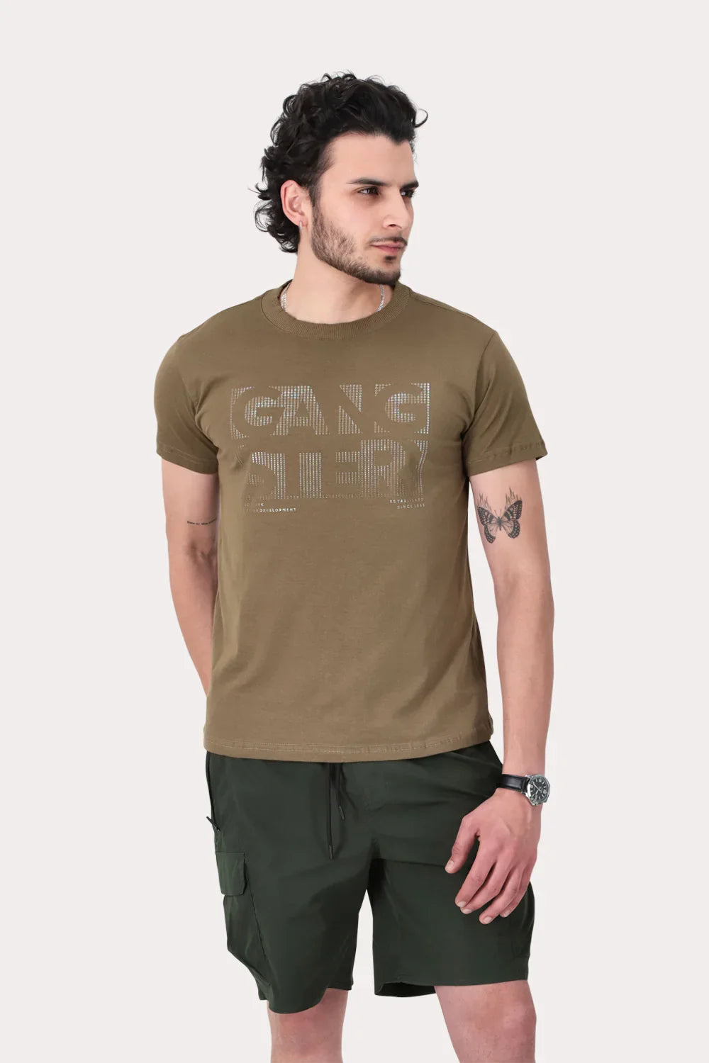 Polera Mc Basica Center Café Oscuro - Gangster