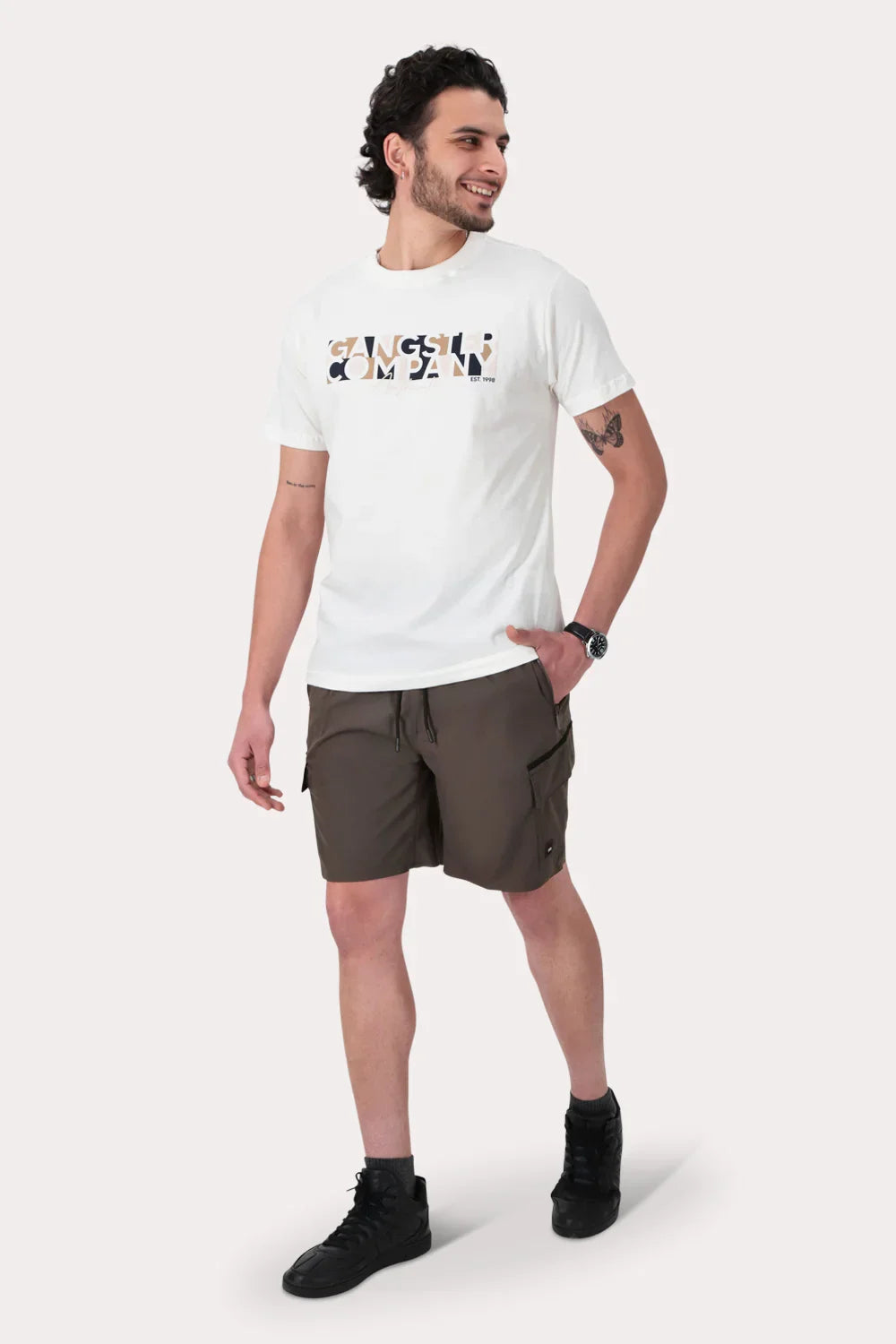 Polera Mc Basica Bowery Blanco - Gangster