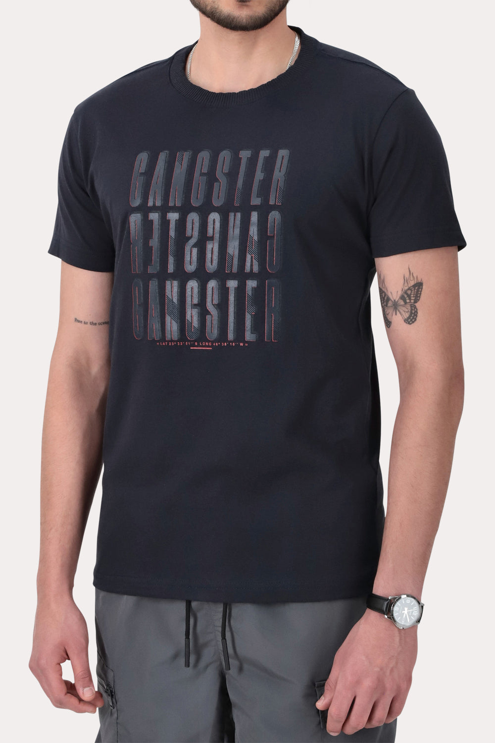 Polera Mc Basica Essex Azul Marino