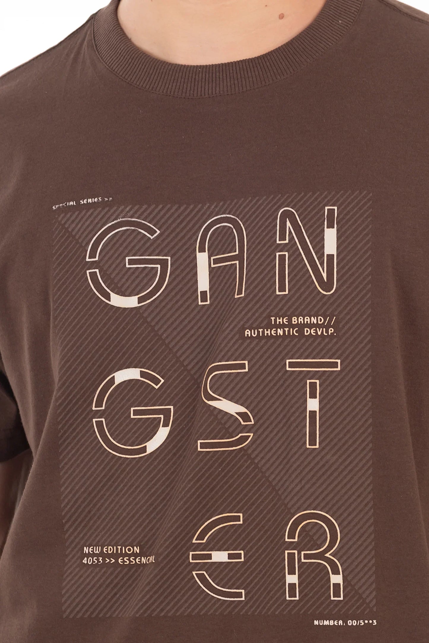 Polera Mc Basica Broadway Café Oscuro - Gangster