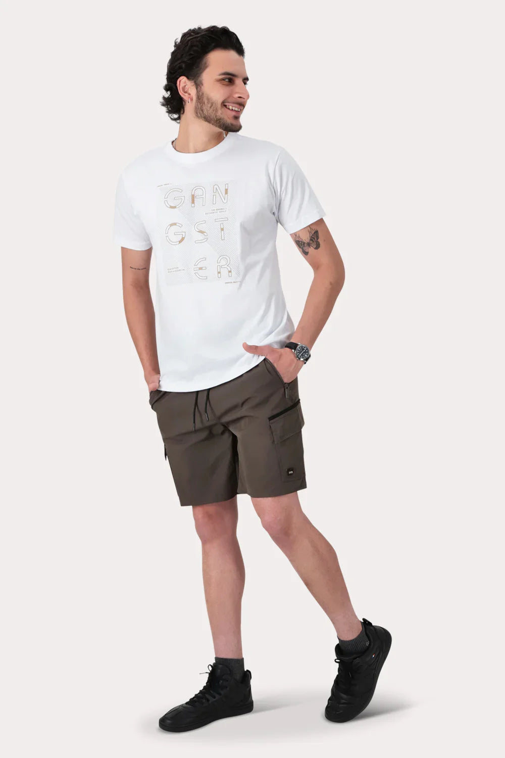 Polera Mc Basica Broadway Blanco - Gangster