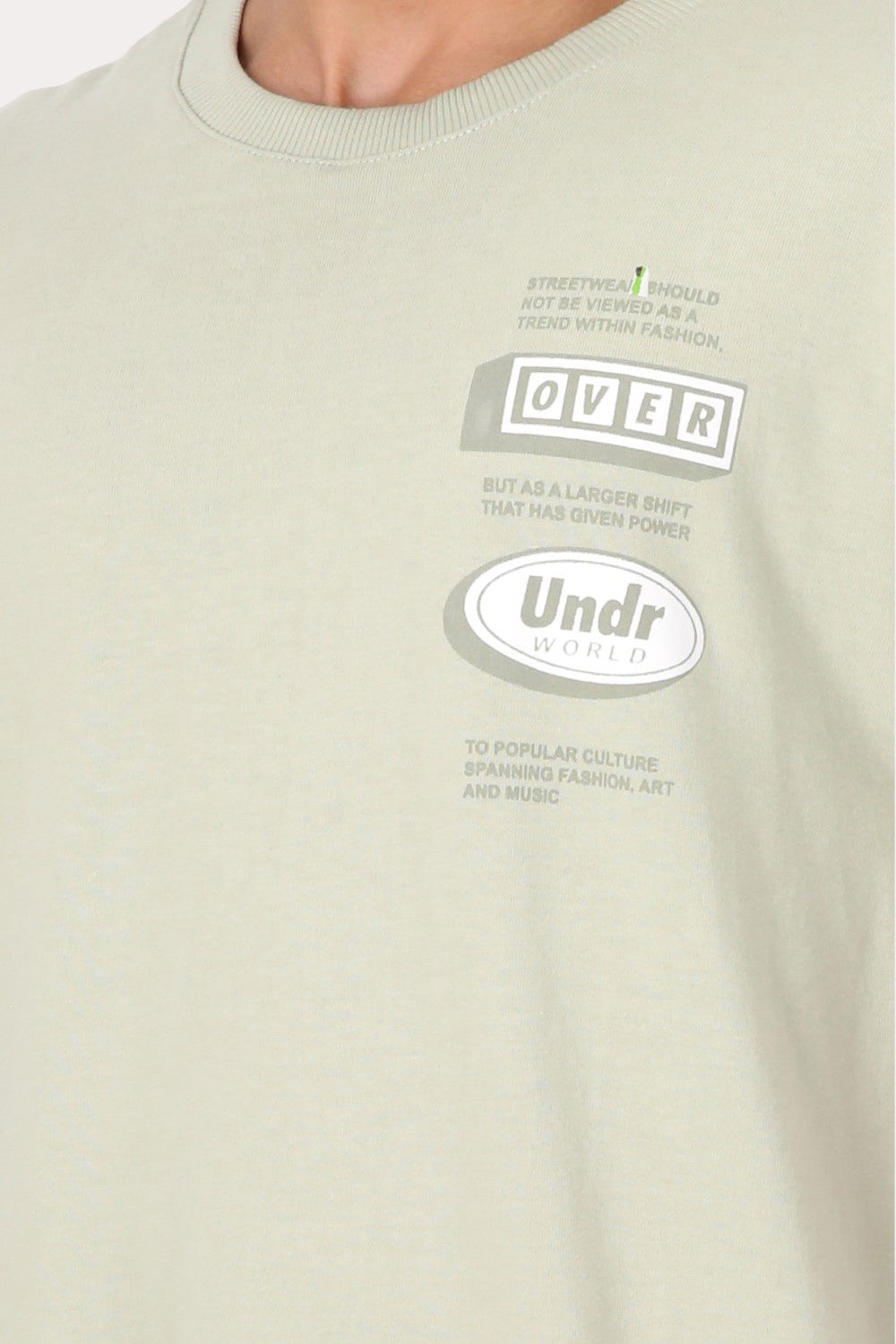Polera Mc Básica Loose Fit Verde Gangster