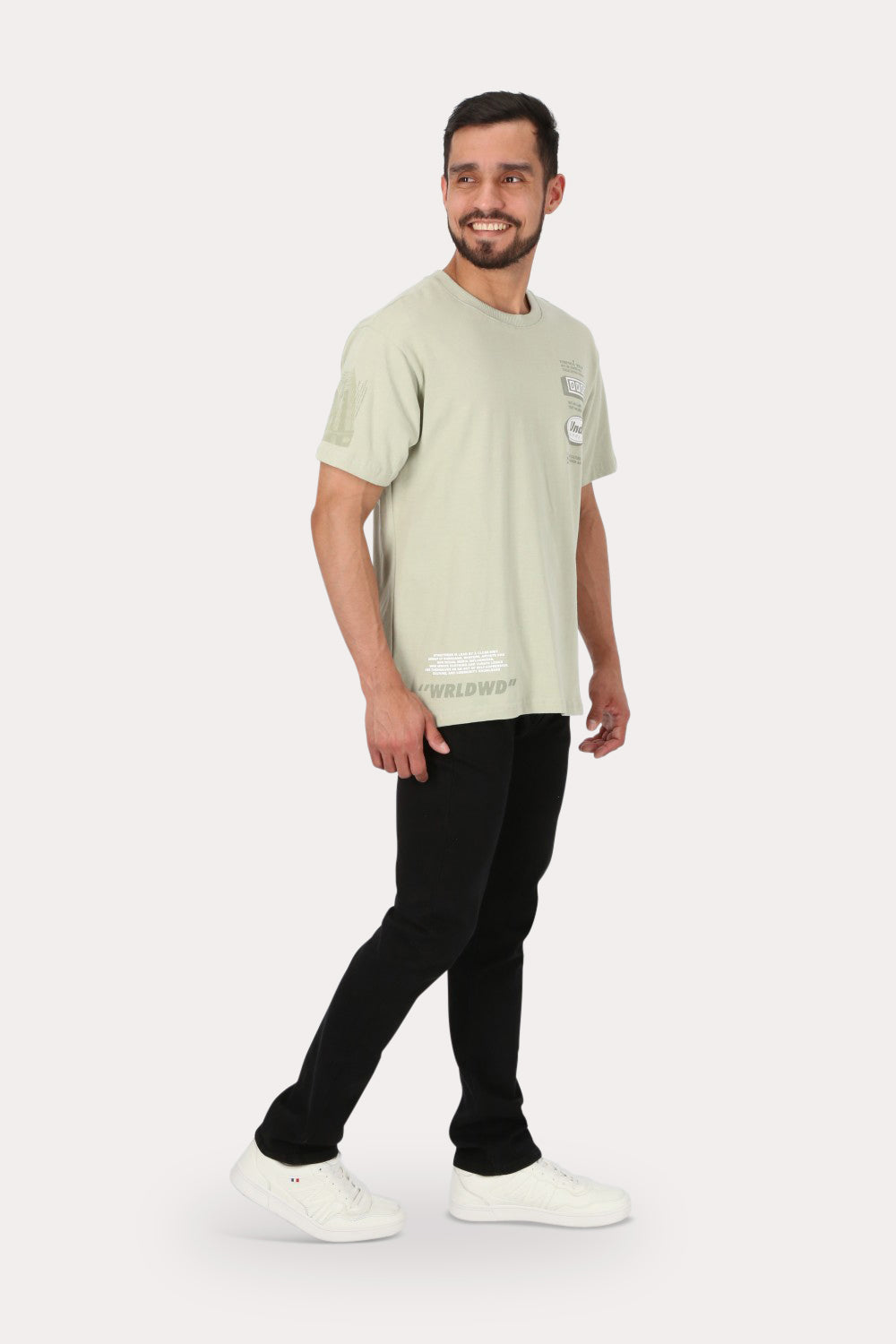 Polera Mc Básica Loose Fit  Verde Gangster