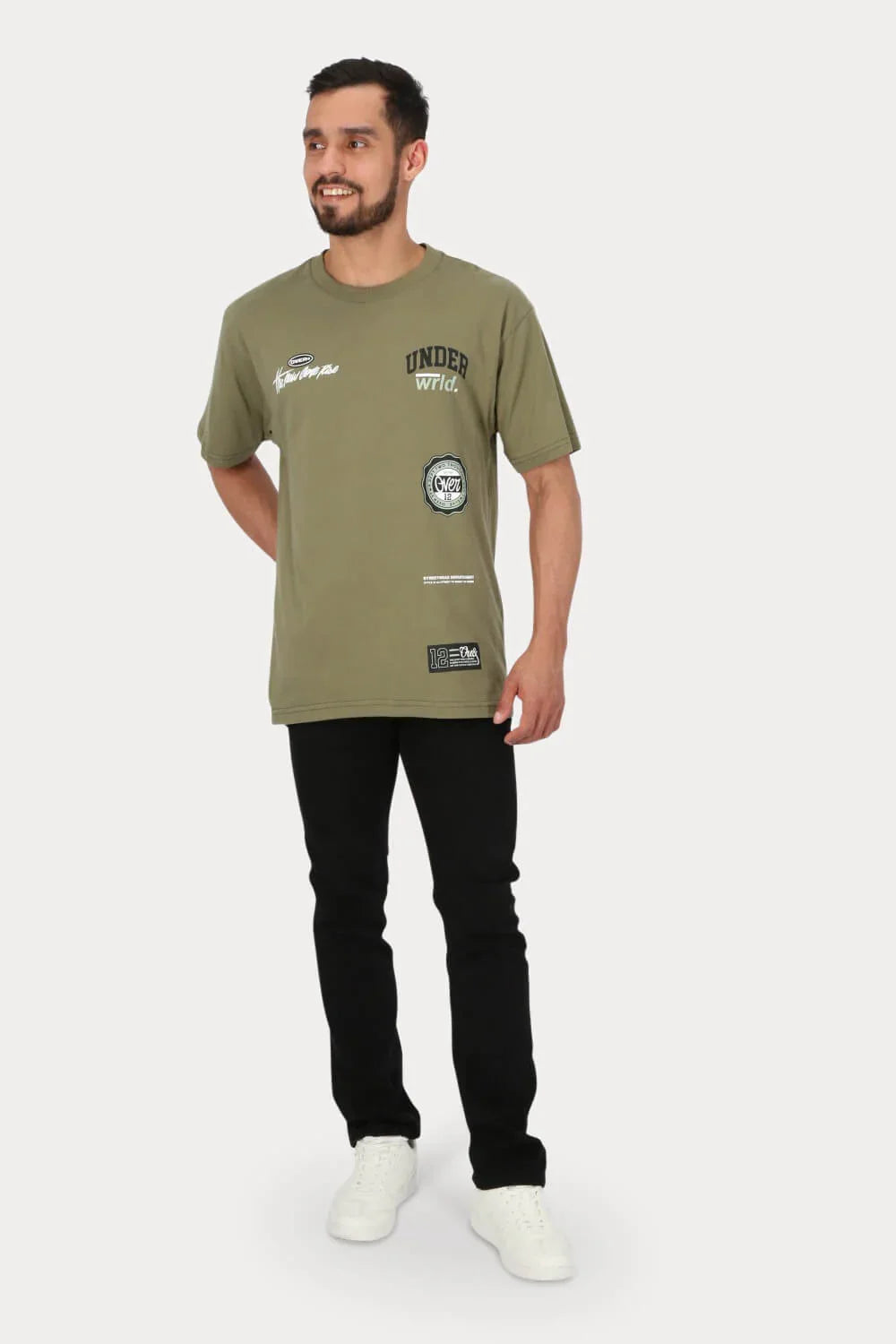 Polera Mc Básica Loose Fit 2 Verde Overcore - Gangster