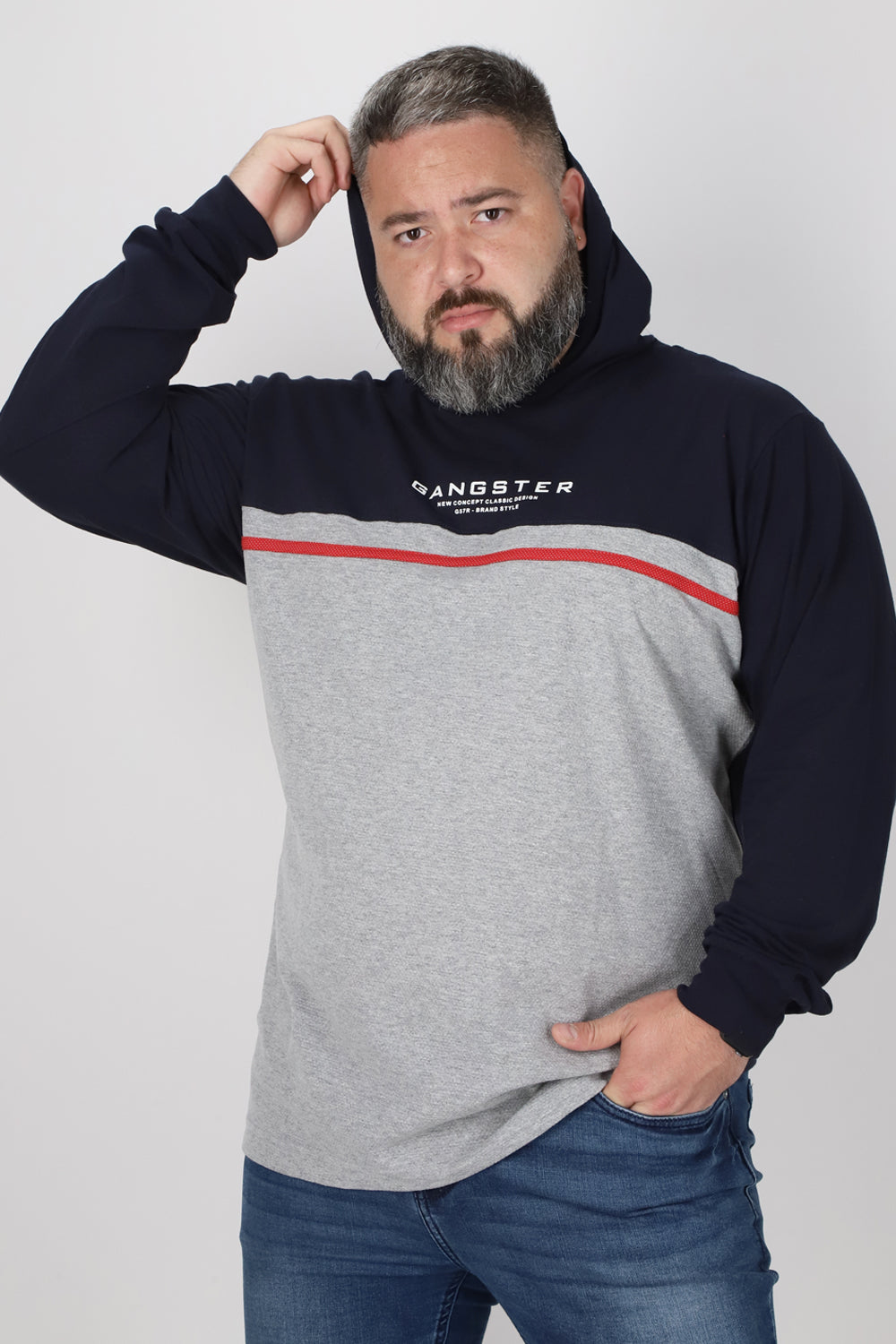 Plus Polera Manga Larga Refresh Gris Gangster