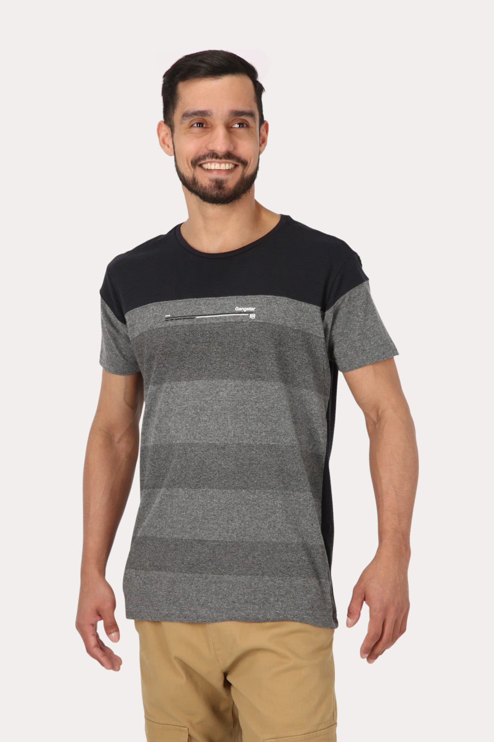 Polera Mc Especial Multistripes Negro Gangster