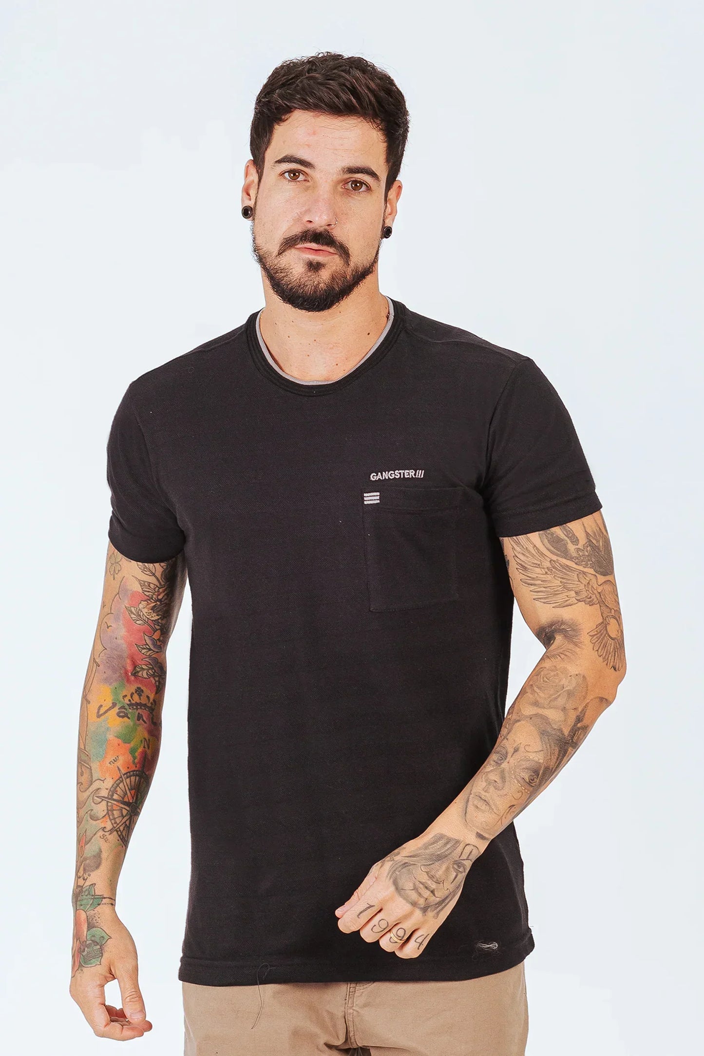 Polera Mc Especial Natal Negro Gangster - Gangster