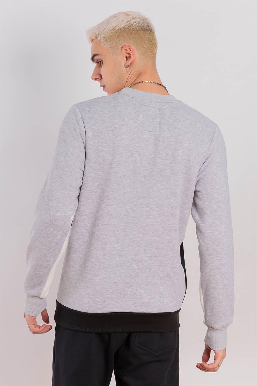 Polerón Crew Fleece Fundamental Gris Gangster - Gangster