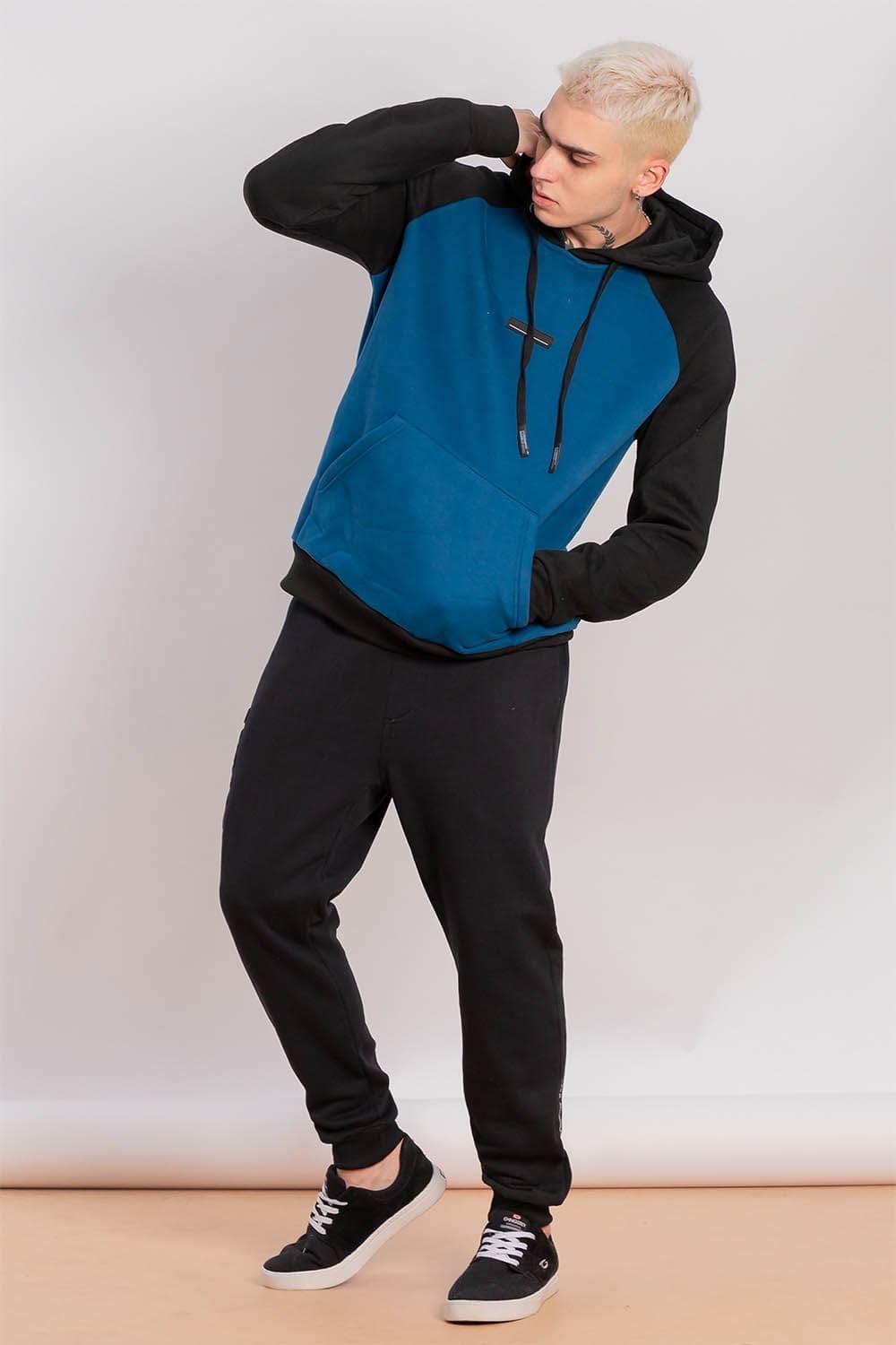 Polerón Hoodie Fleece Everyday Azul Gangster - Gangster