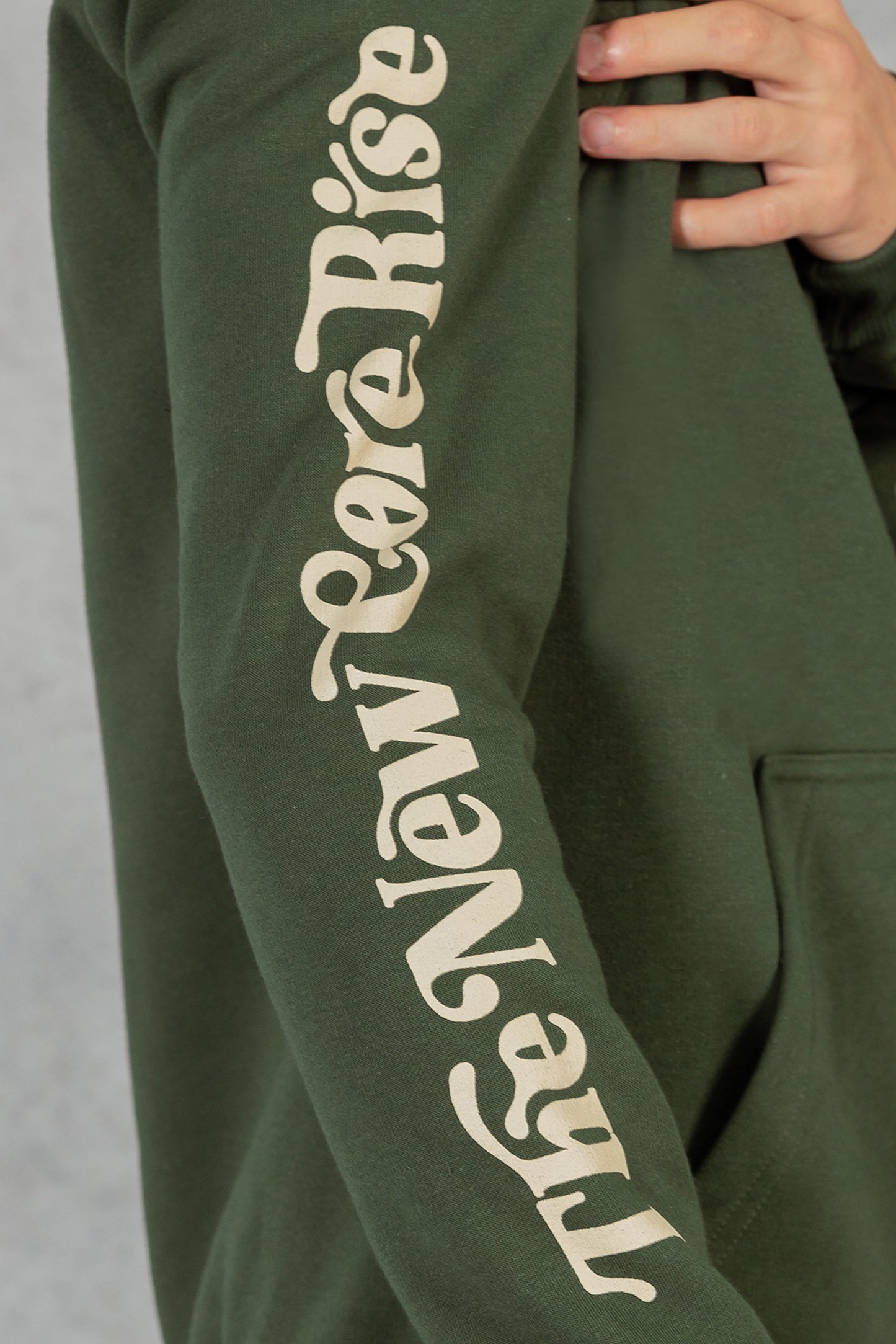 Poleron Hoodie Fleece CoreX Verde Overcore