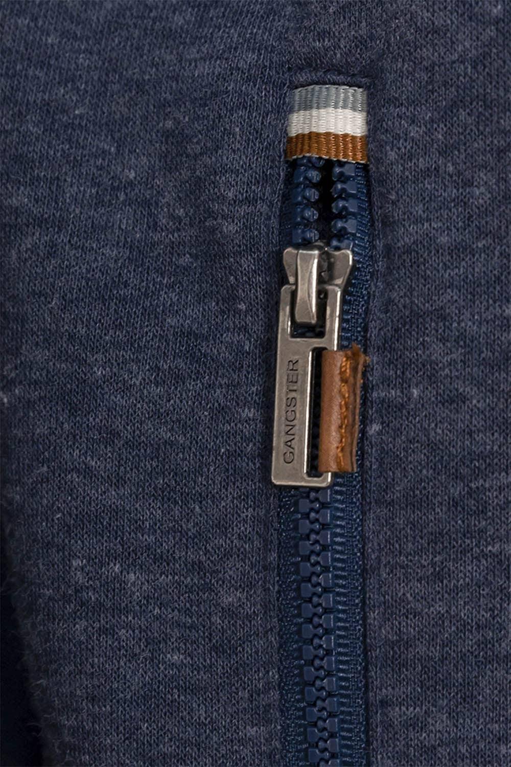 Polerón Full Zipper Fleece Cord Azul Gangster - Gangster