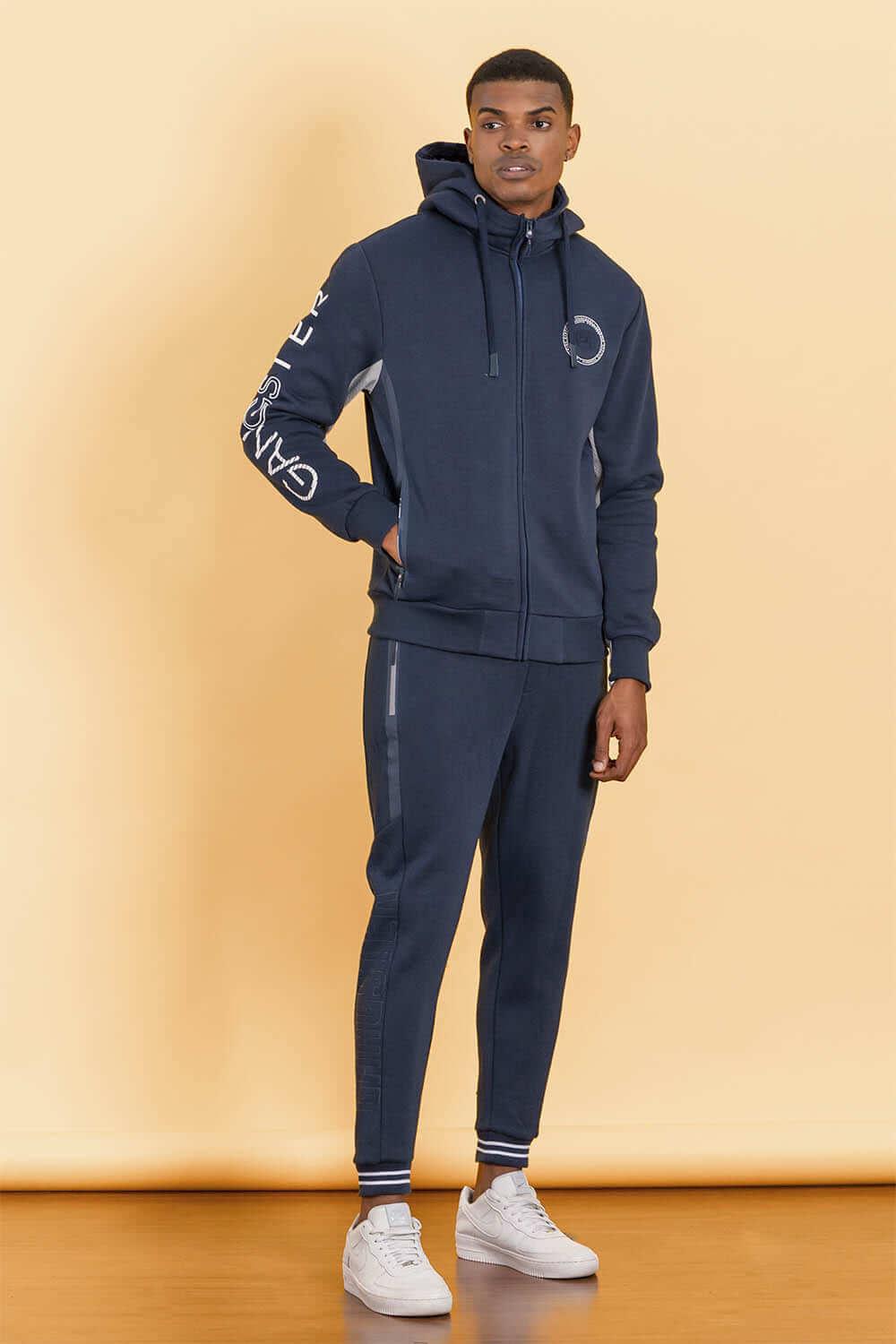 Polerón Full Zipper Fleece Power Azul Gangster - Gangster