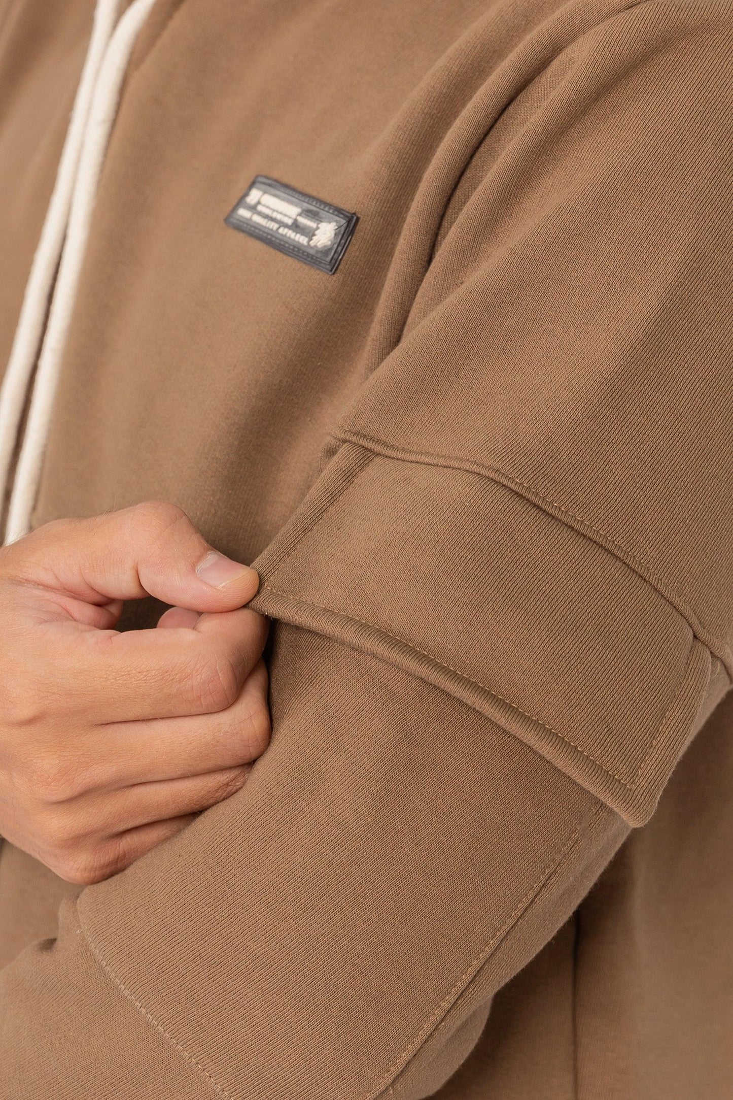 Poleron Full Zipper Fleece Carg Café Overcore - Gangster