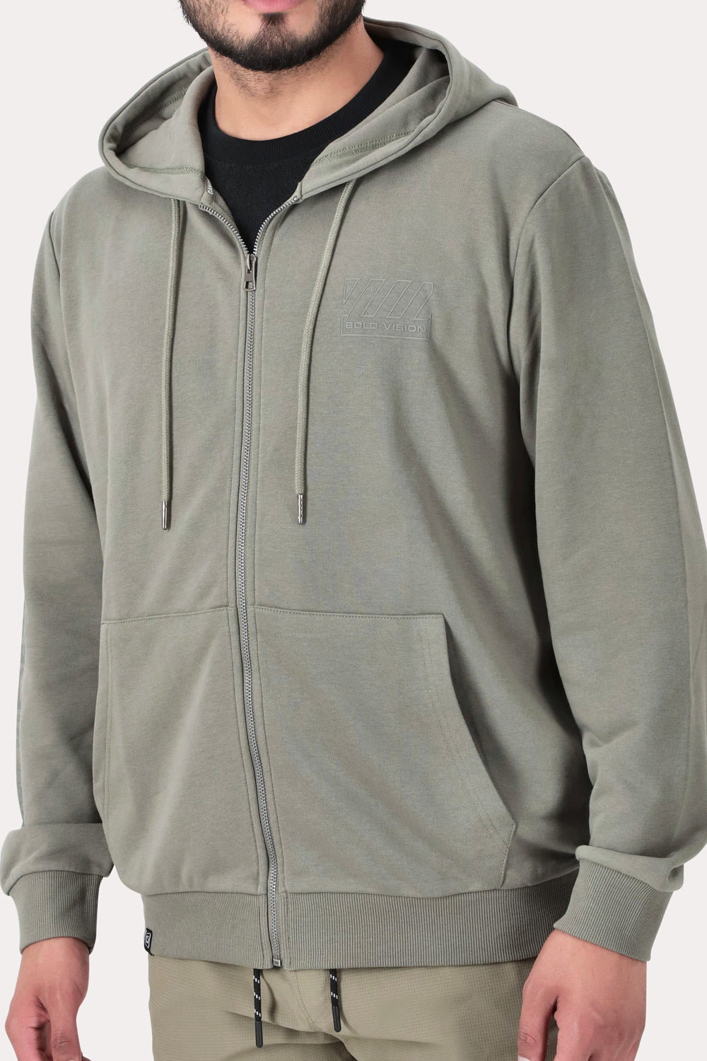 Poleron Full Zipper Fleece Damen Verde Militar