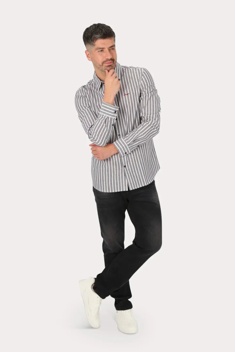 Camisa ML Fake Linho Buriti Azul Gangster - Gangster