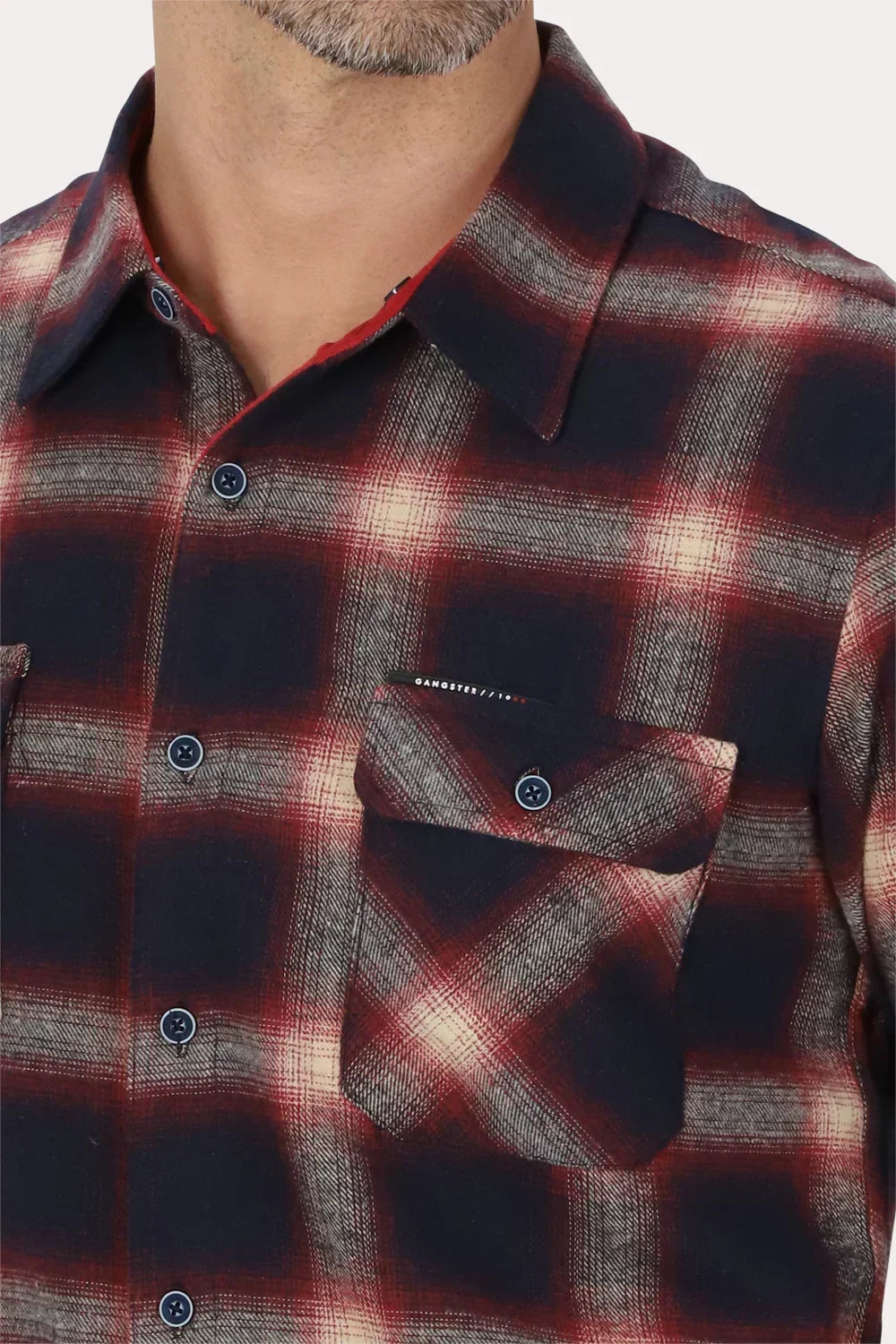 Camisa Ml Franela Braven Azul Marino Gangster