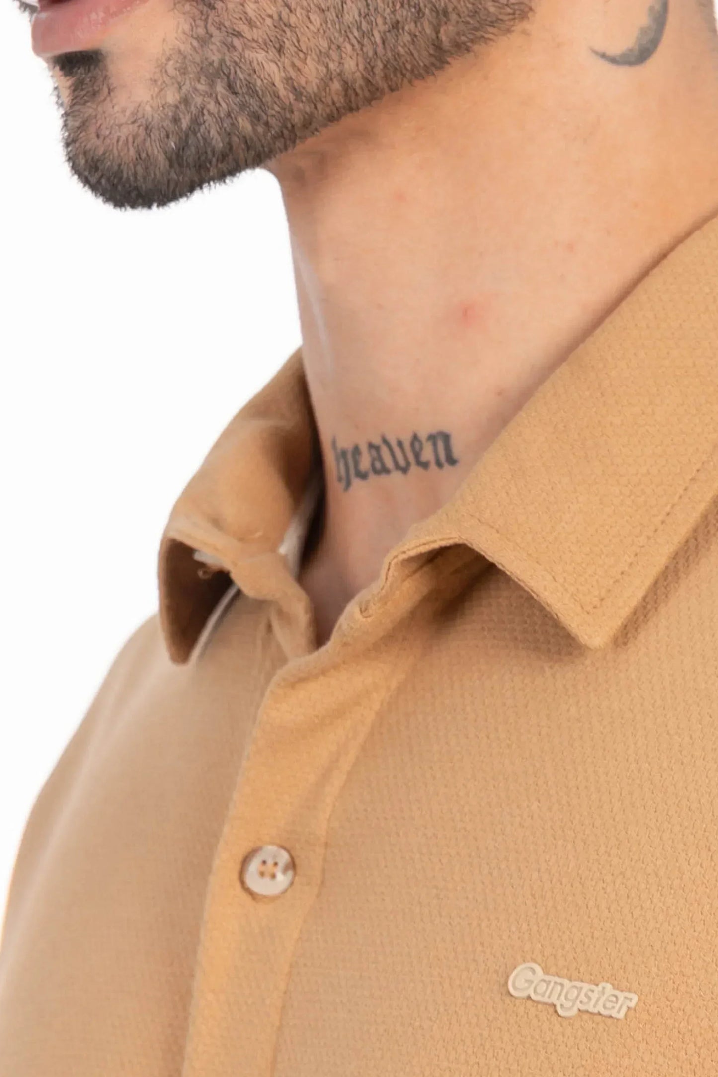 Camisa Camisa Textura Howard Café Claro