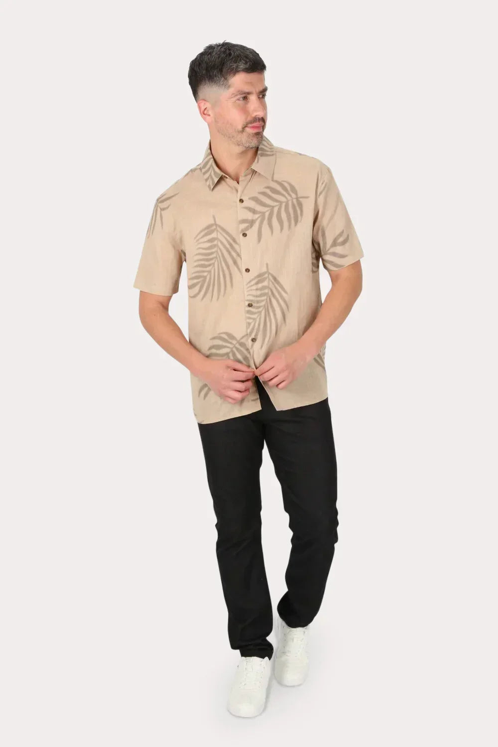 Camisa Mc Algodón Meio Cafe Gangster