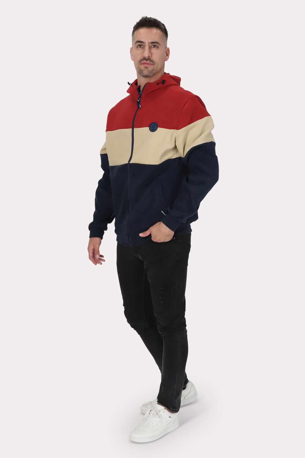 Teen Poleron Fullziper Peachy Azul Gangster