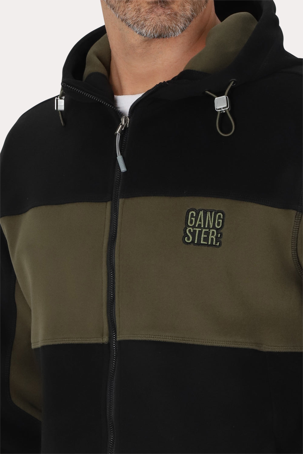 Poleron Full Zipper Polarix Negro Gangster