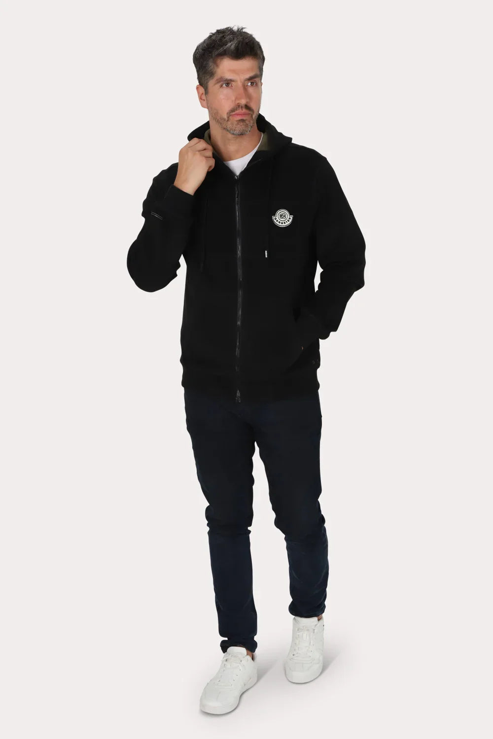 Poleron Full Zipper Nordvik Negro Gangster