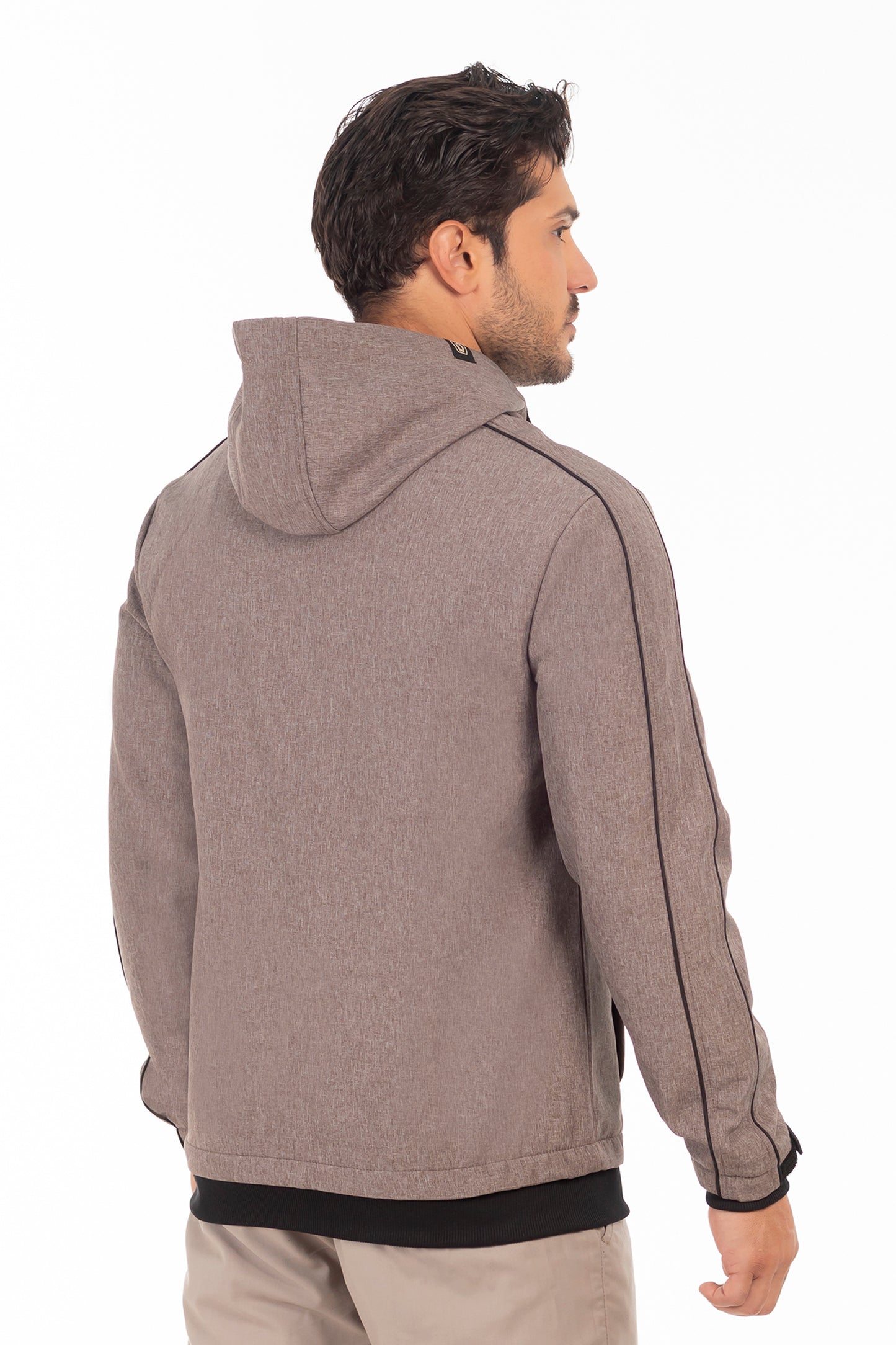 Chaqueta Full Zipper Crag Café Mezcla Gangster