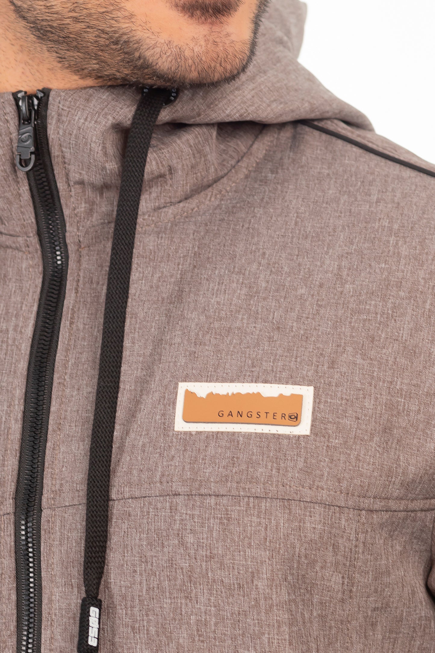 Chaqueta Full Zipper Crag Café Mezcla Gangster