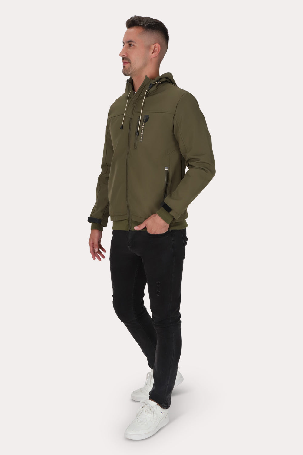 Chaqueta Full Zipper Summit Verde Oliva Oscuro Gangster
