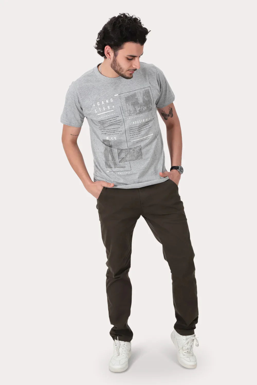 Polera Mc Basica Bridge Gris - Gangster