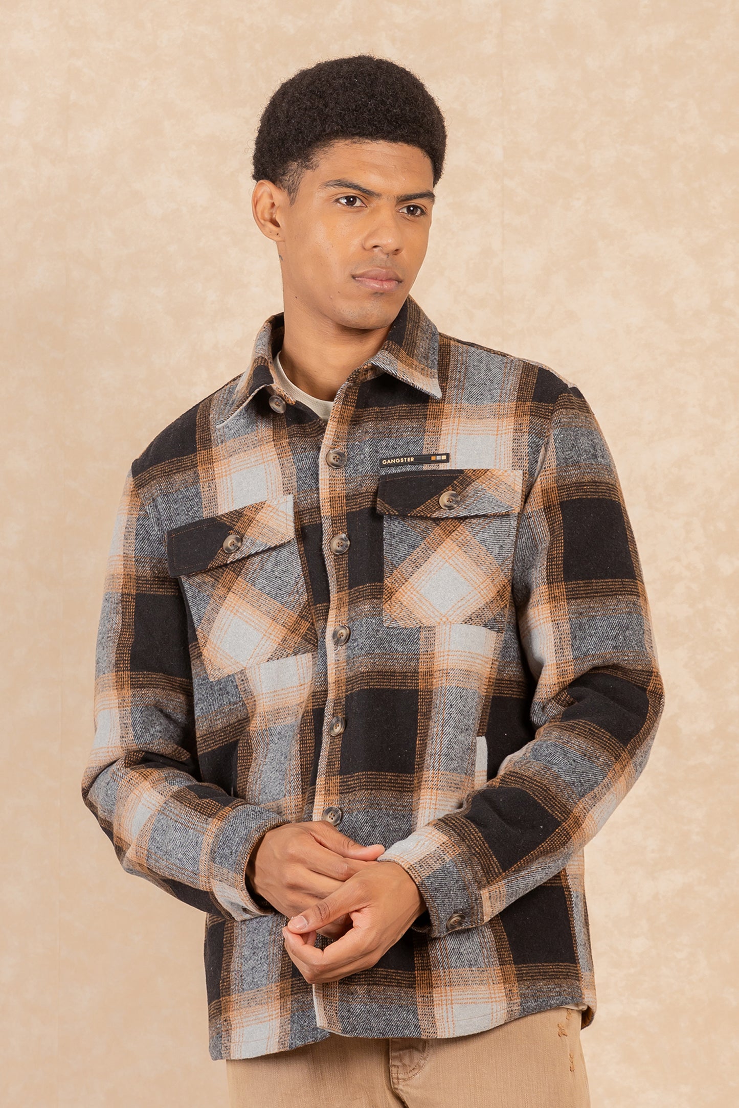 Chaqueta Franela Ranger Gris Gangster