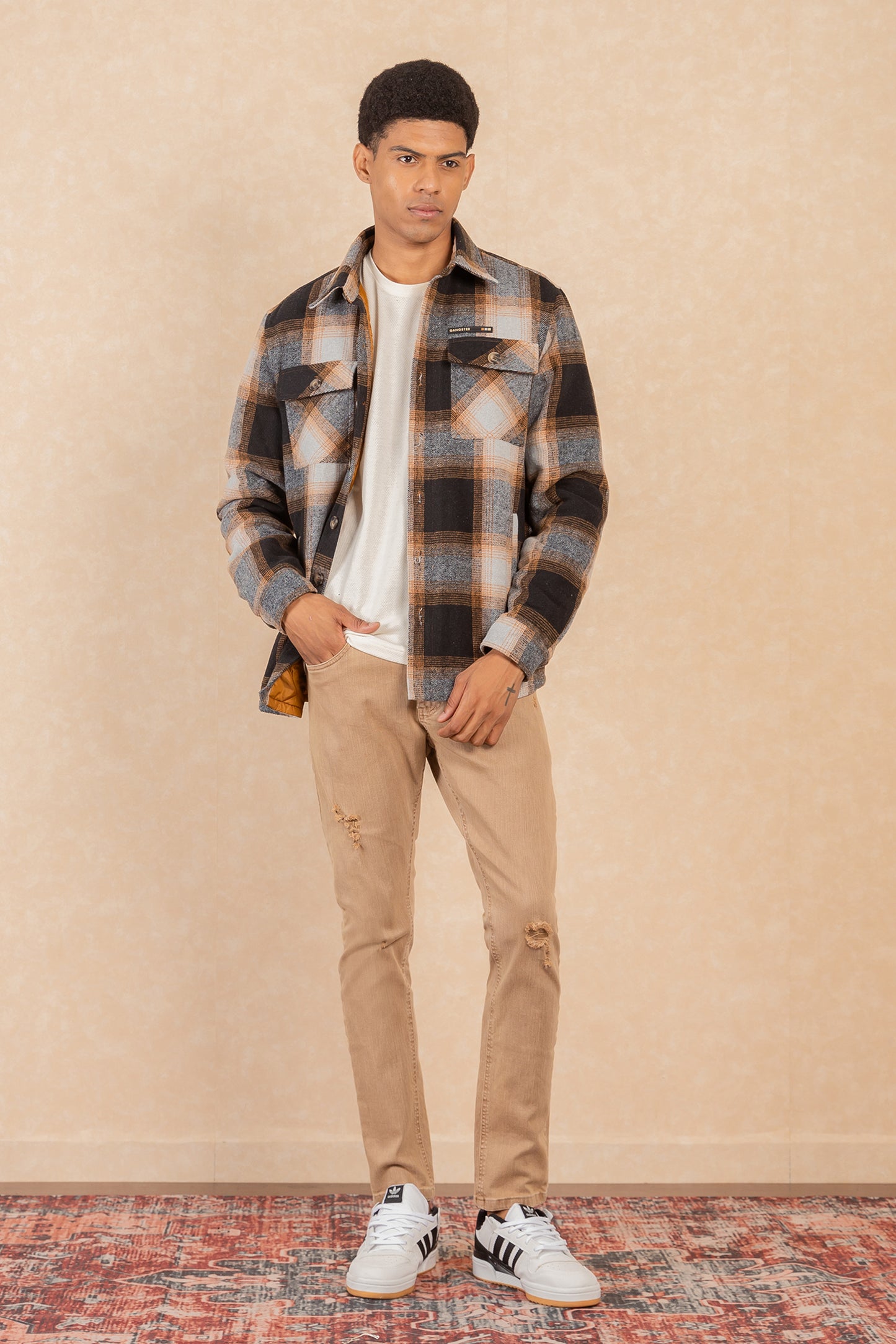 Chaqueta Franela Ranger Gris Gangster