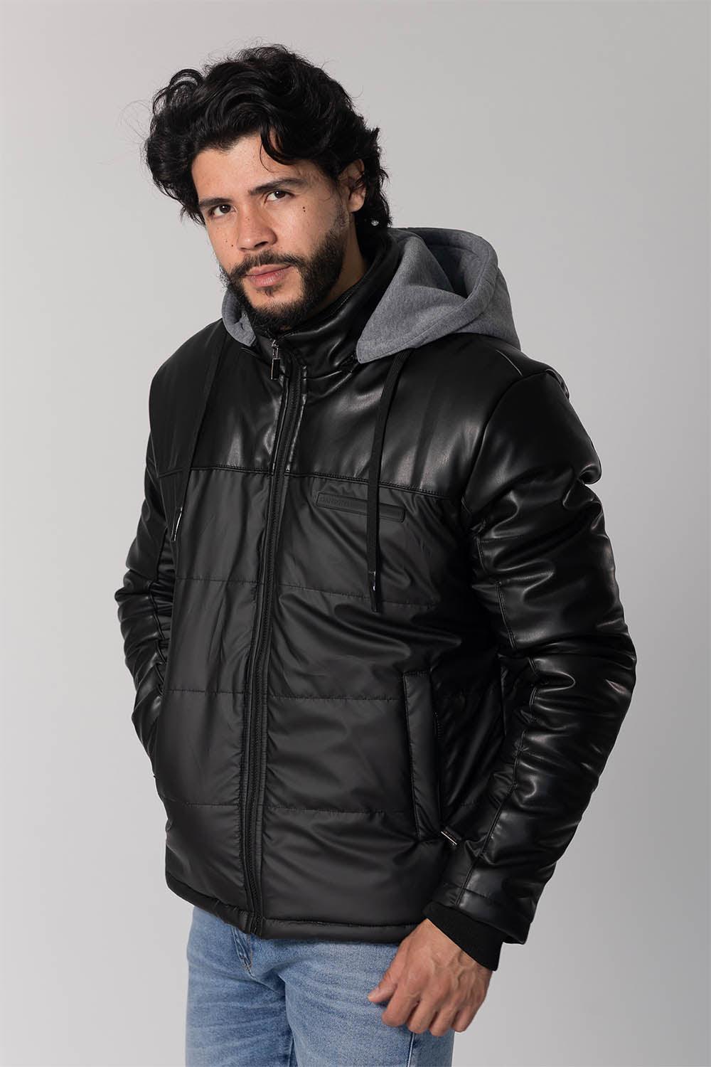 Chaqueta PU Bomber Negro Gangster - Gangster