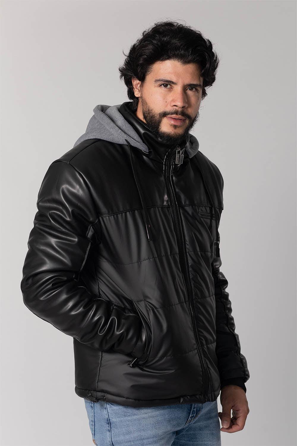 Chaqueta PU Bomber Negro Gangster - Gangster