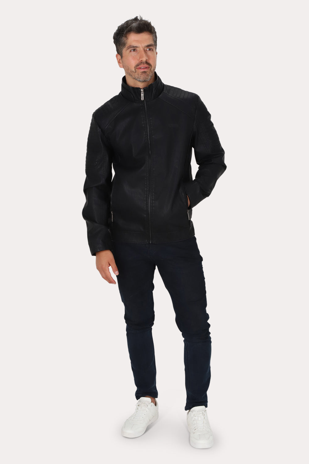 Chaqueta Pu Asphalt Negro Gangster