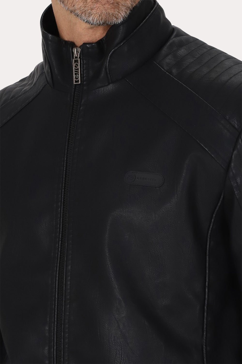 Chaqueta Pu Asphalt Negro Gangster