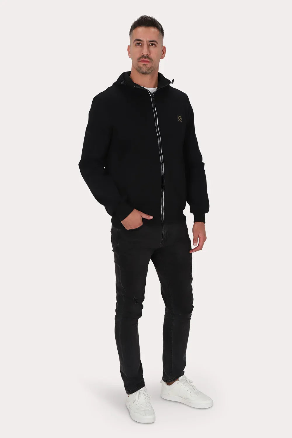 Poleron Full Zipper Fleece Posted Negro Gangster - Gangster