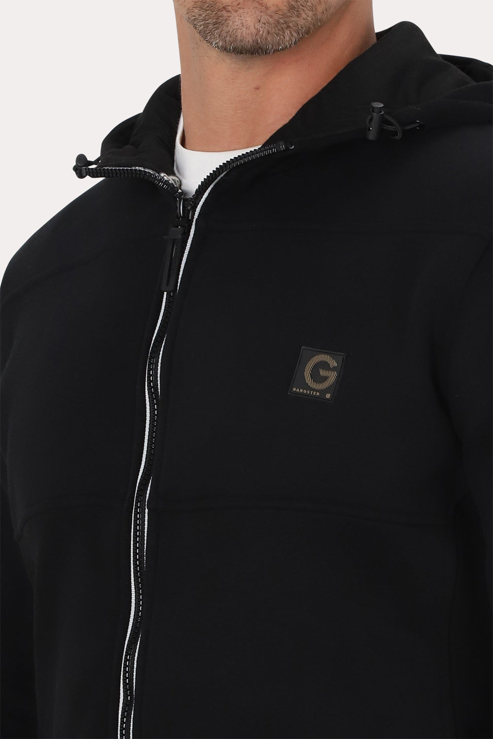 Poleron Full Zipper Fleece Posted Rojo Gangster