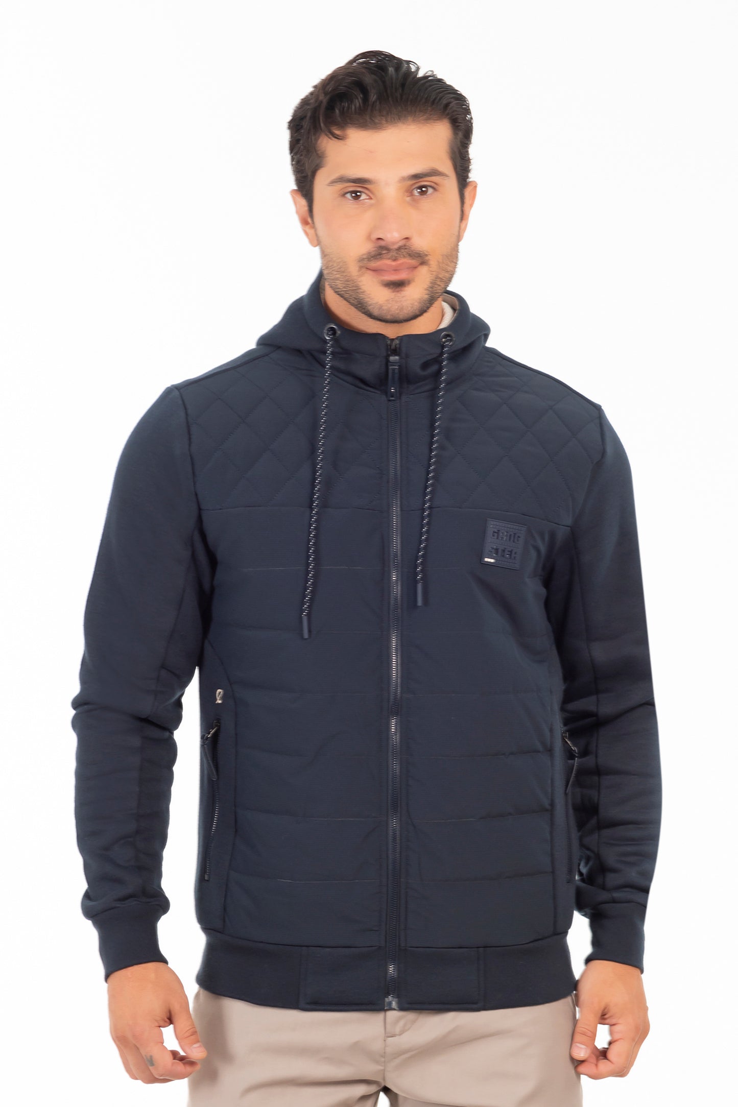 Poleron Hibridas Weave Azul Marino Gangster