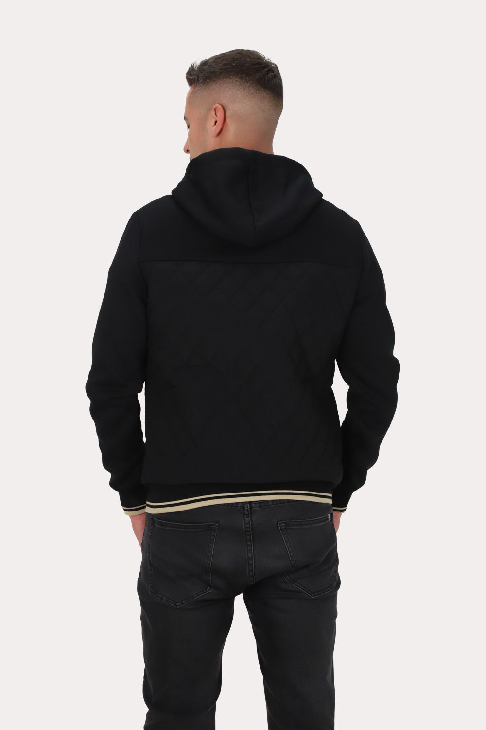 Chaqueta Hibridas Patchwork Negro Gangster
